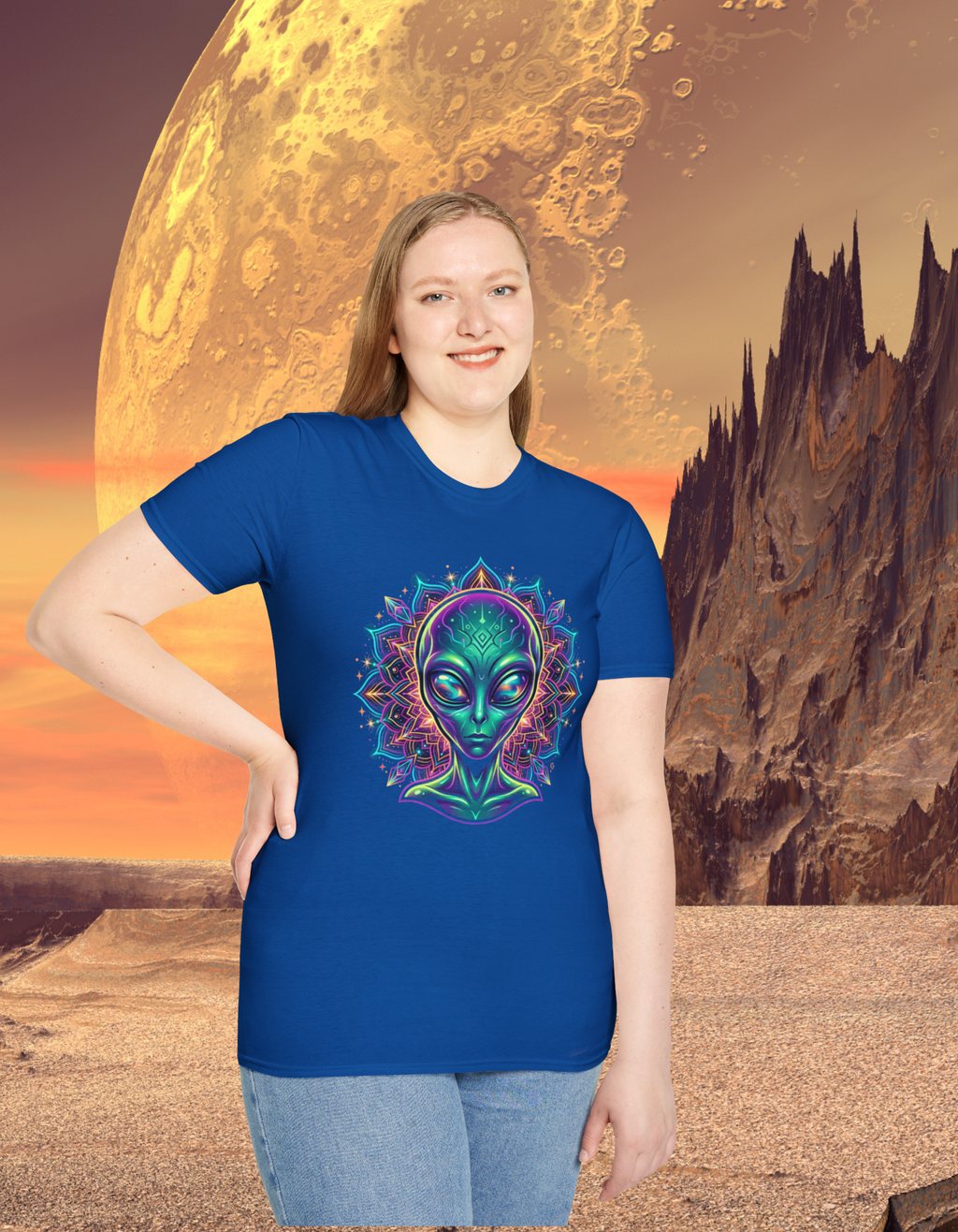 Alien Mandala T-Shirt — Psychedelic Extraterrestrial Graphic Tee