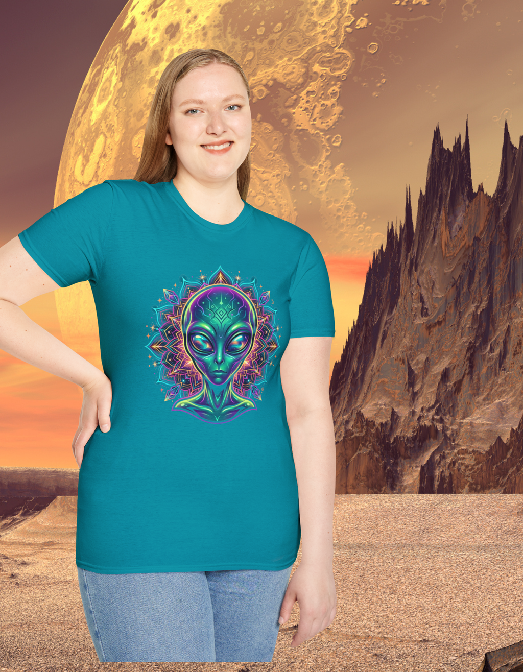 Alien Mandala T-Shirt — Psychedelic Extraterrestrial Graphic Tee