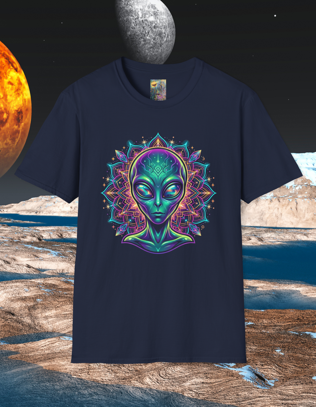 Alien Mandala T-Shirt — Psychedelic Extraterrestrial Graphic Tee