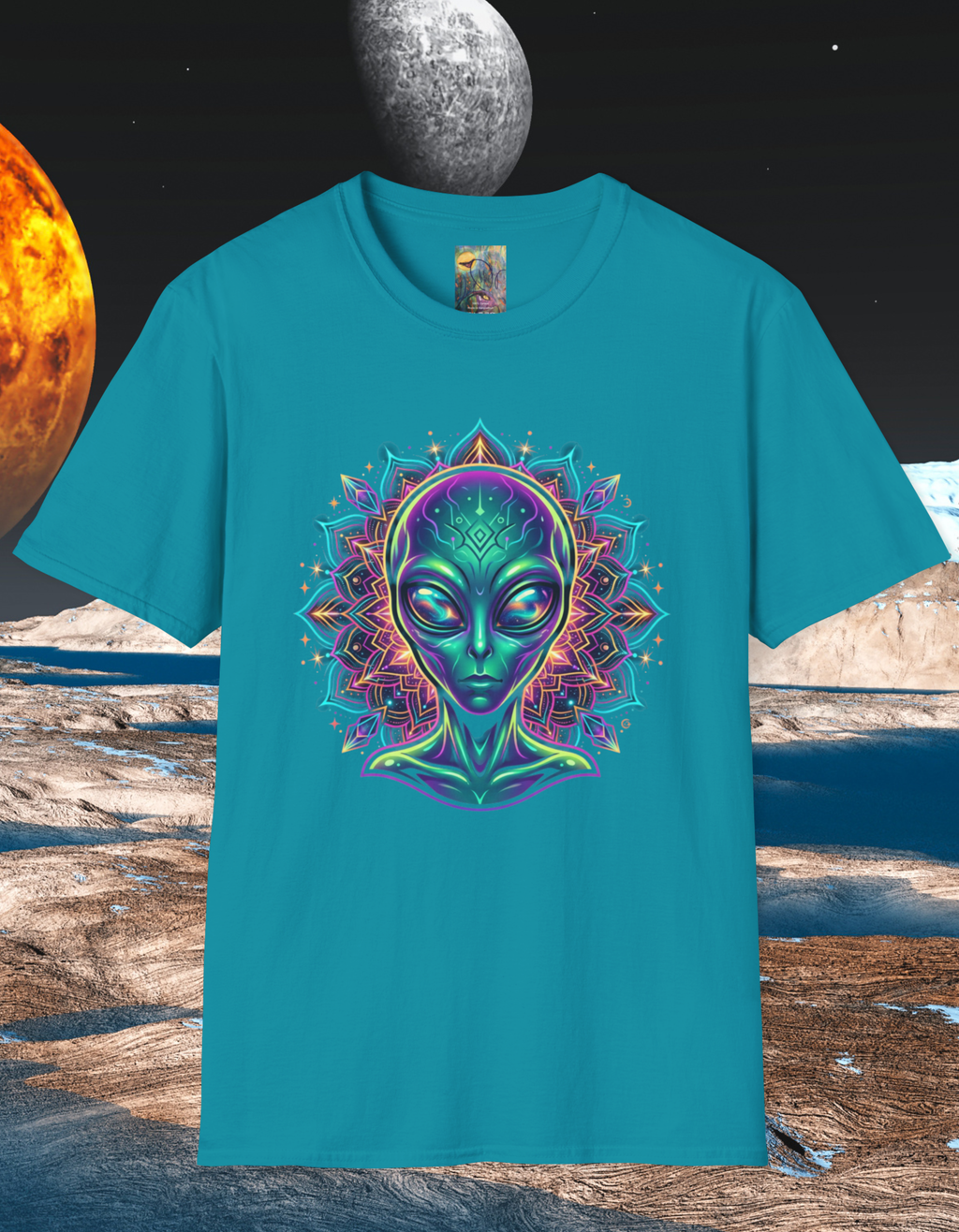 Alien Mandala T-Shirt — Psychedelic Extraterrestrial Graphic Tee