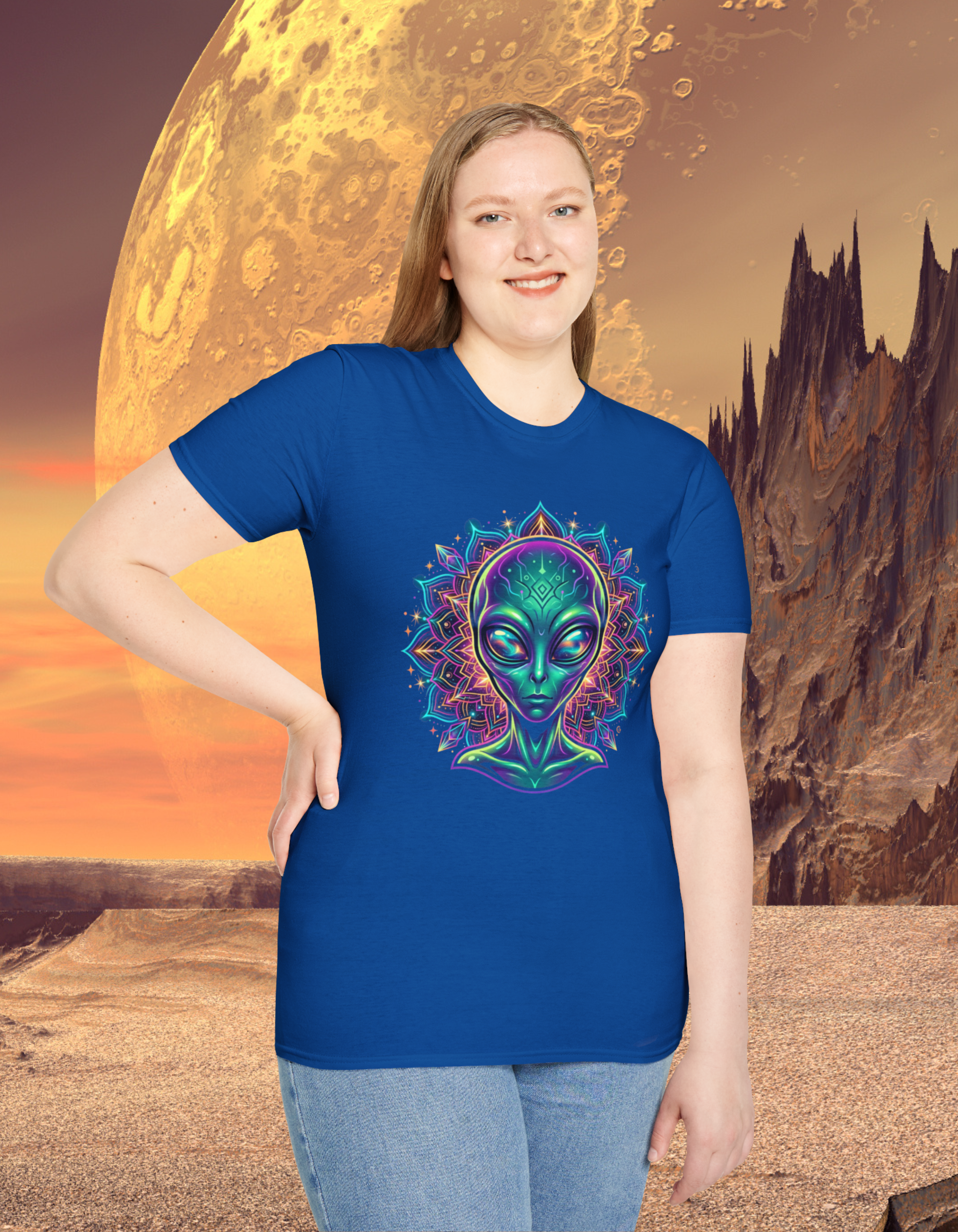 Alien Mandala T-Shirt — Psychedelic Extraterrestrial Graphic Tee