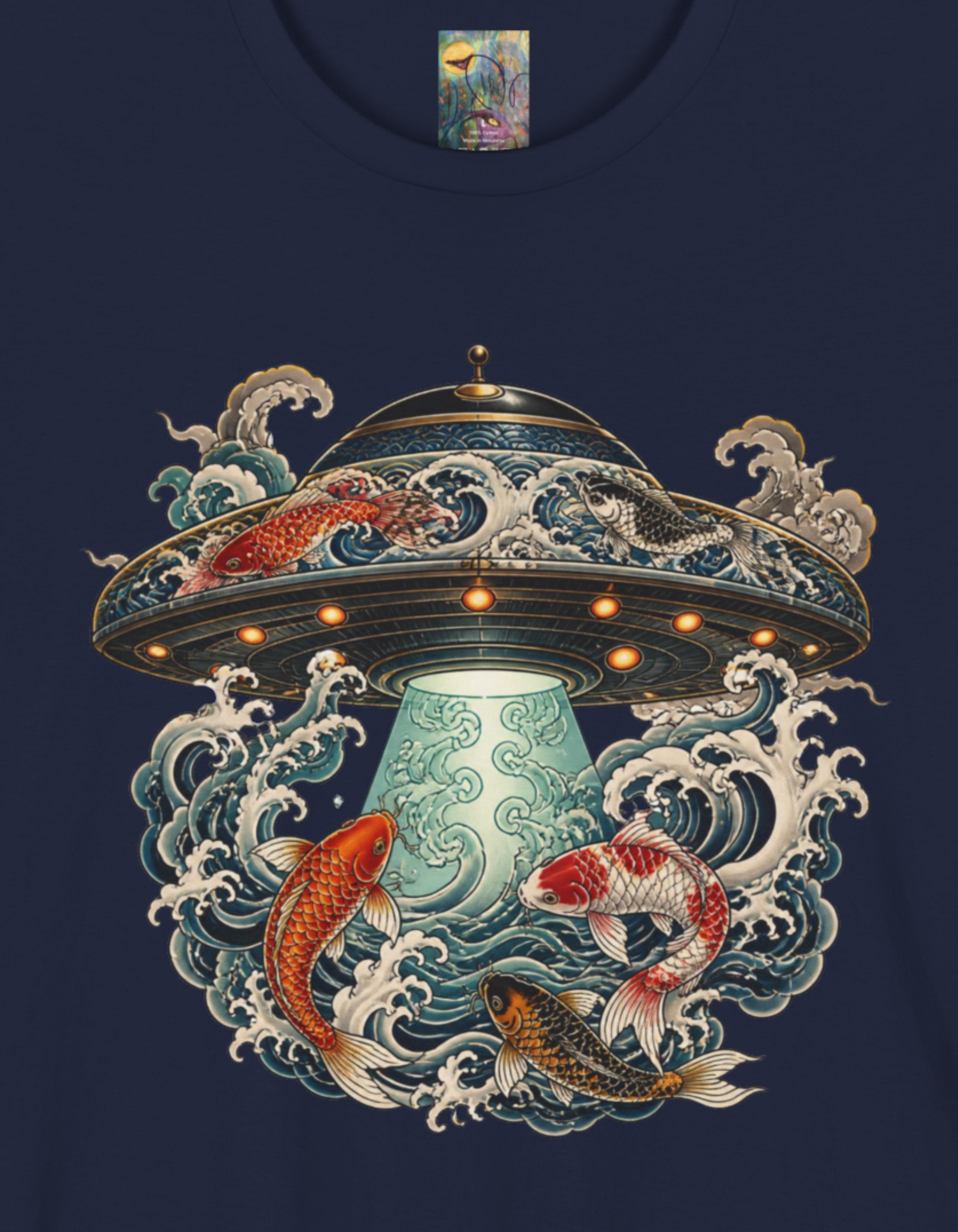 Koi UFO Tee — Vintage Alien Abduction Koi Fish Graphic Shirt