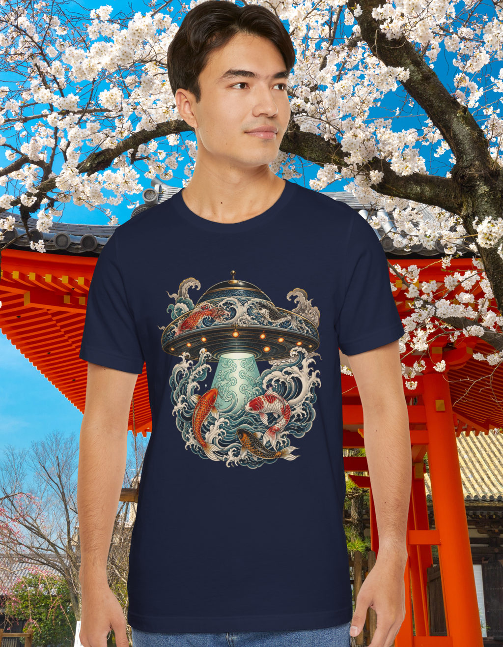 Koi UFO Tee — Vintage Alien Abduction Koi Fish Graphic Shirt
