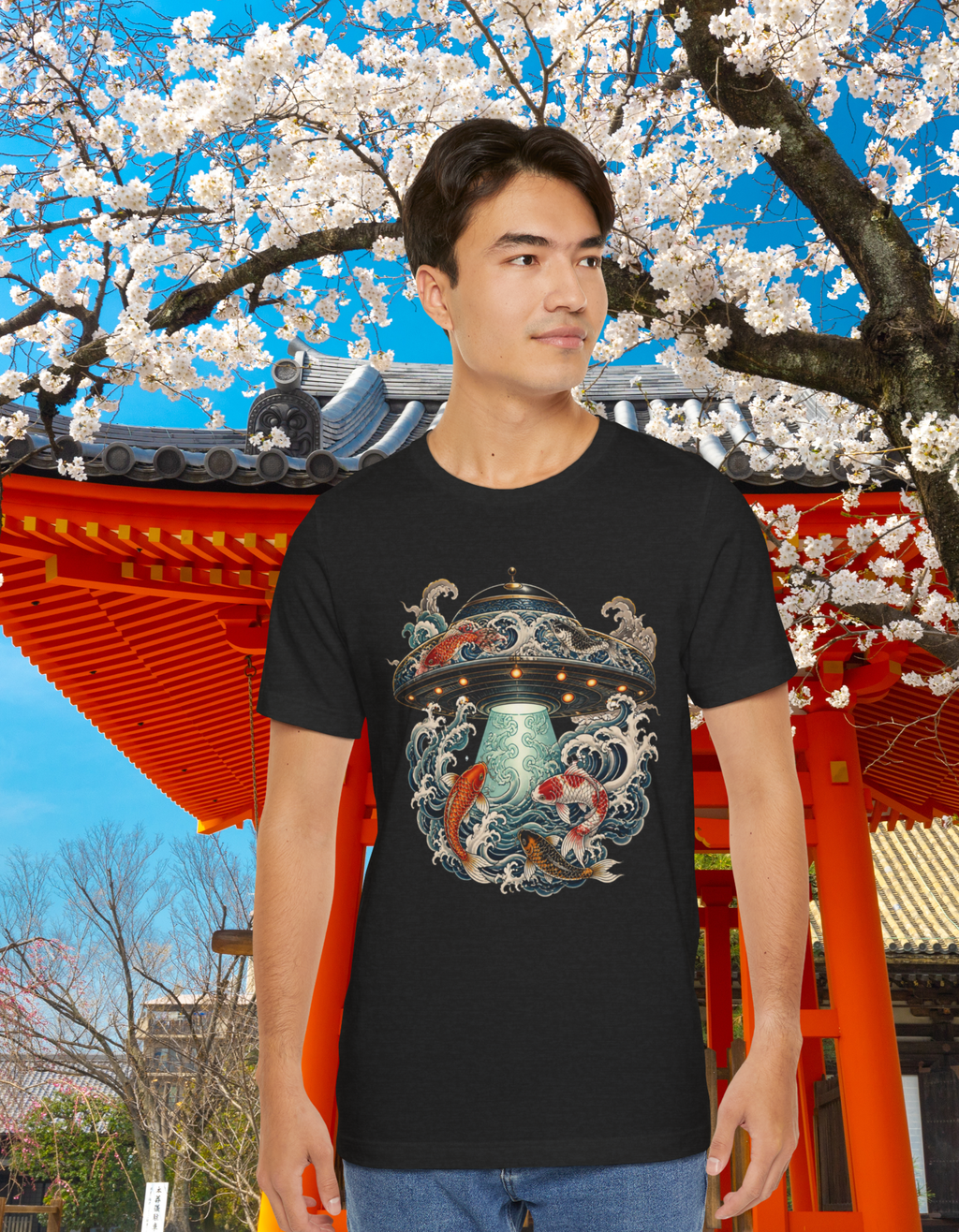 Koi UFO Tee — Vintage Alien Abduction Koi Fish Graphic Shirt