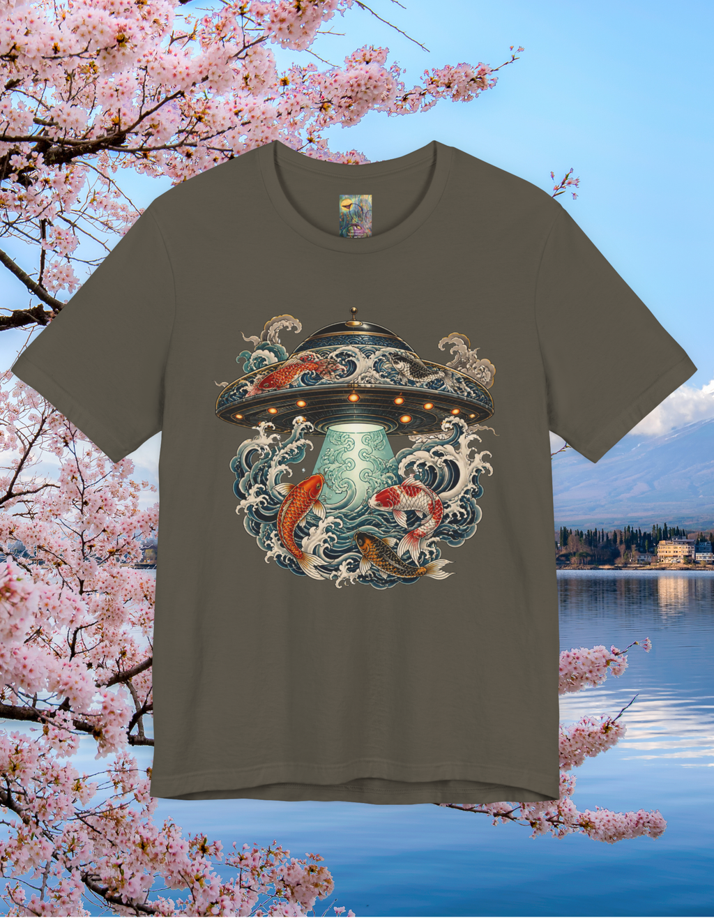 Koi UFO Tee — Vintage Alien Abduction Koi Fish Graphic Shirt