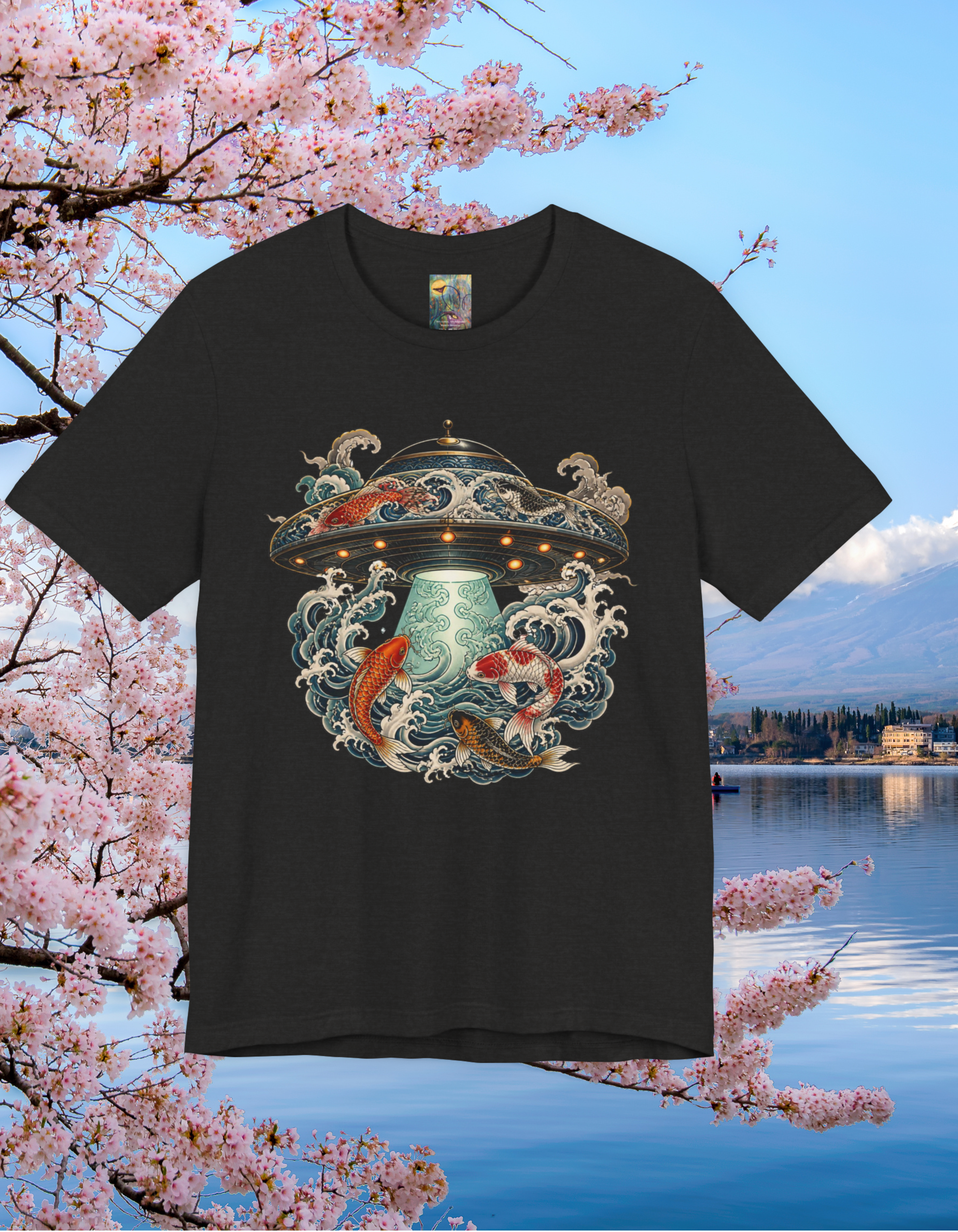 Koi UFO Tee — Vintage Alien Abduction Koi Fish Graphic Shirt
