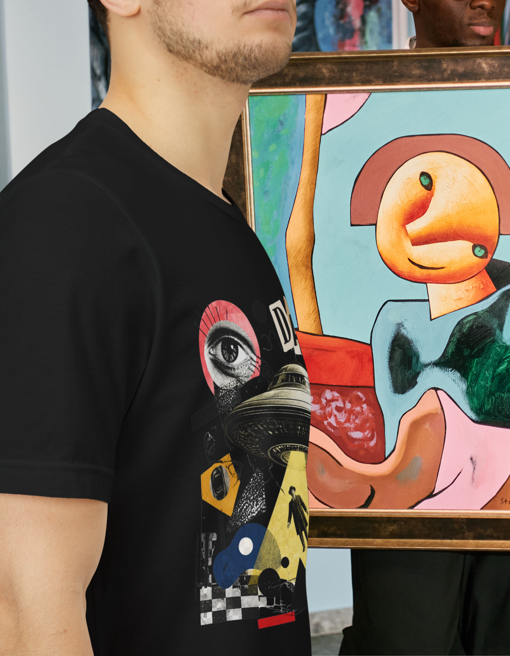 Dada UFO Collage T-Shirt — Retro Surreal Art Tee