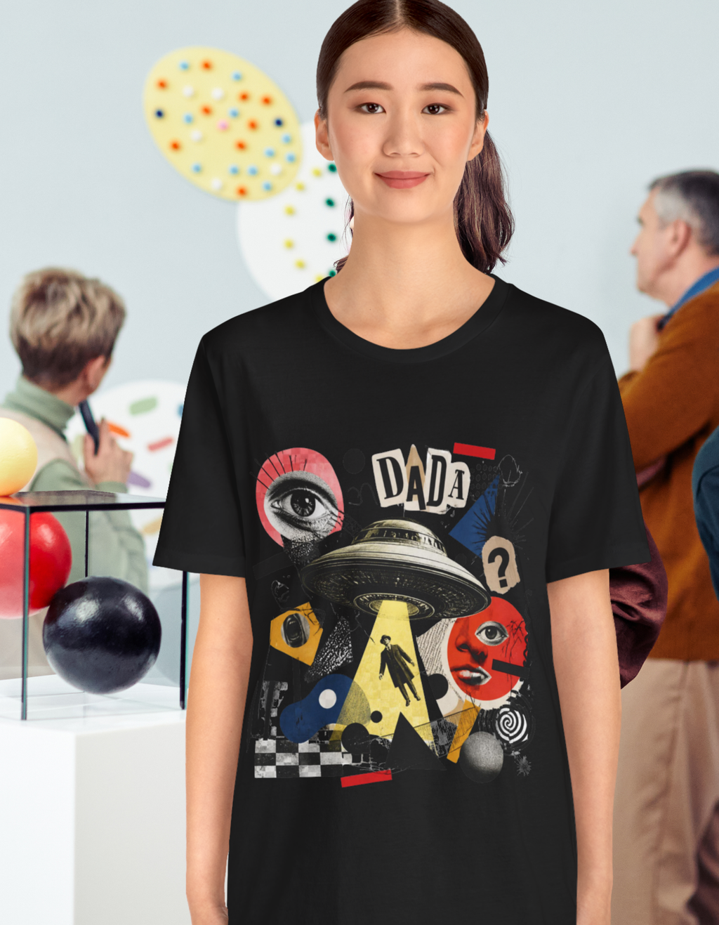 Dada UFO Collage T-Shirt — Retro Surreal Art Tee