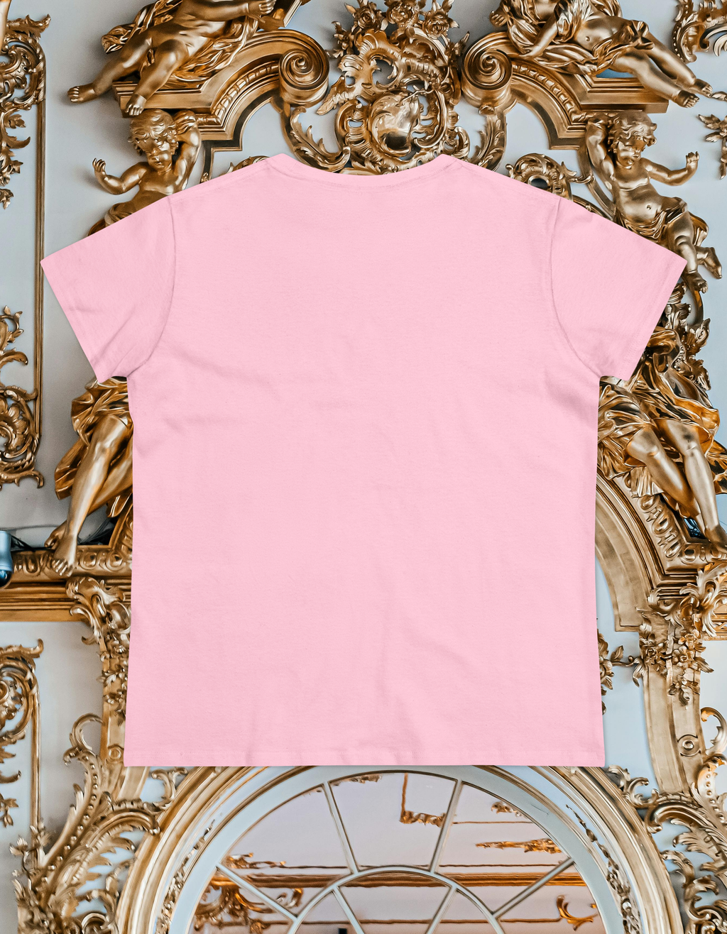 Baroque Alien on Swing T-Shirt — Whimsical Vintage Tree Graphic Tee for Women