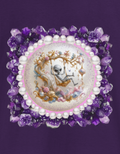 Alien Frivolity T-Shirt — Rococo Baroque Alien in Purple Gems Graphic