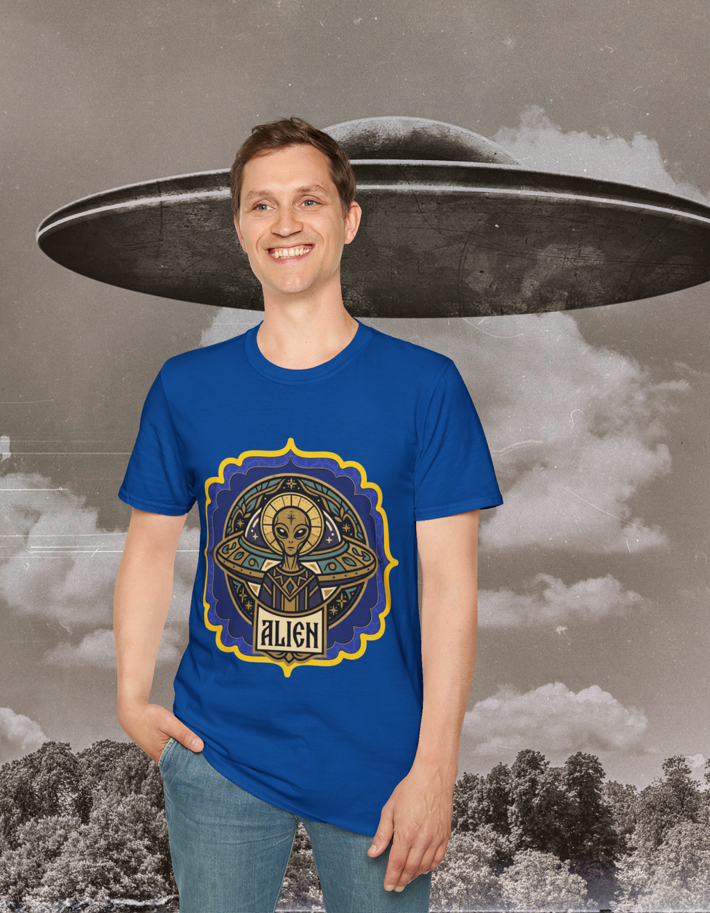 Alien T‑Shirt — Byzantine UFO Graphic Tee