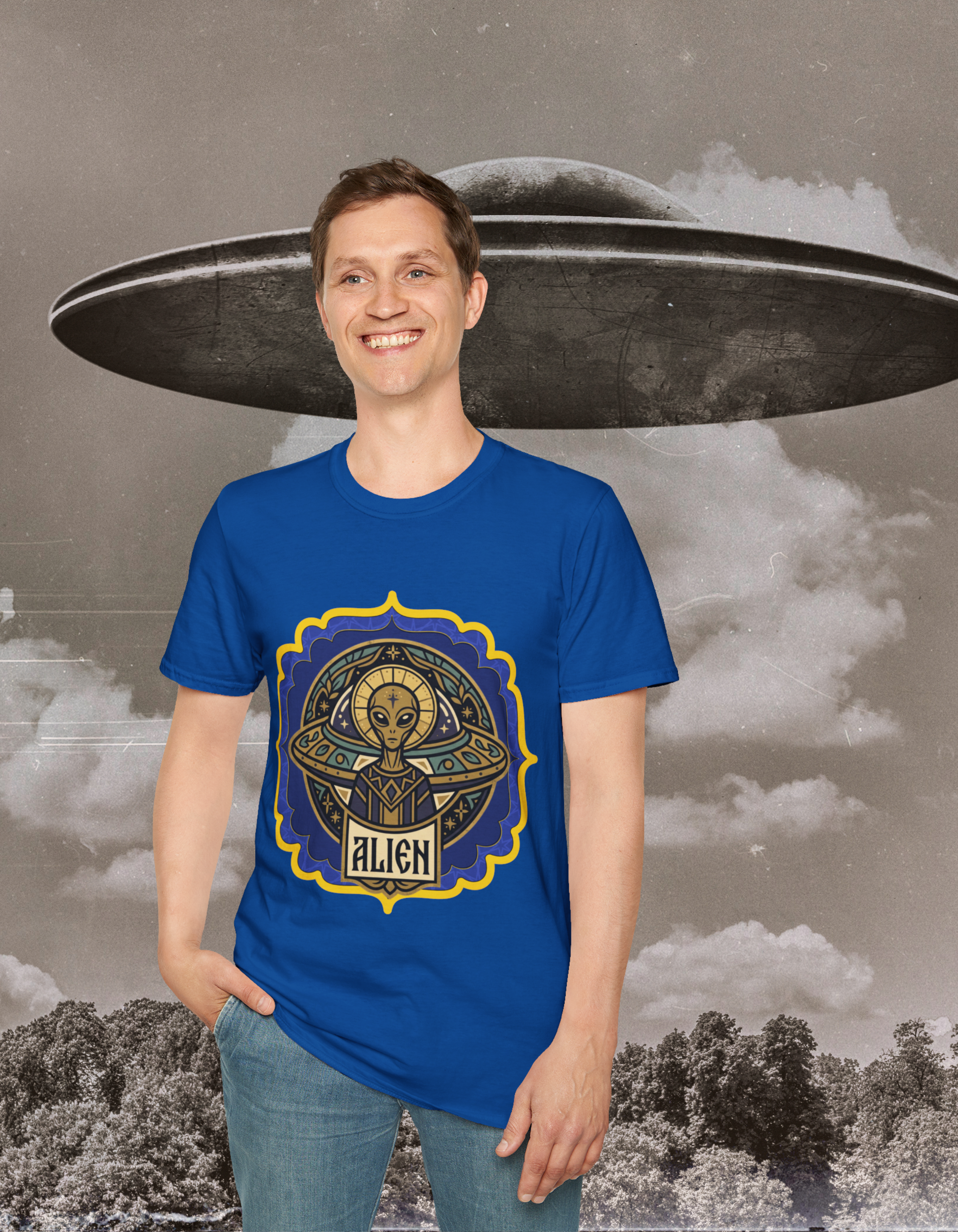 Alien T‑Shirt — Byzantine UFO Graphic Tee