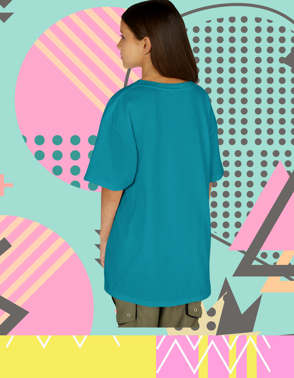 Memphis Style Kids Alien UFO Tee — Cute Cartoon Spaceship Shirt for Boys & Girls