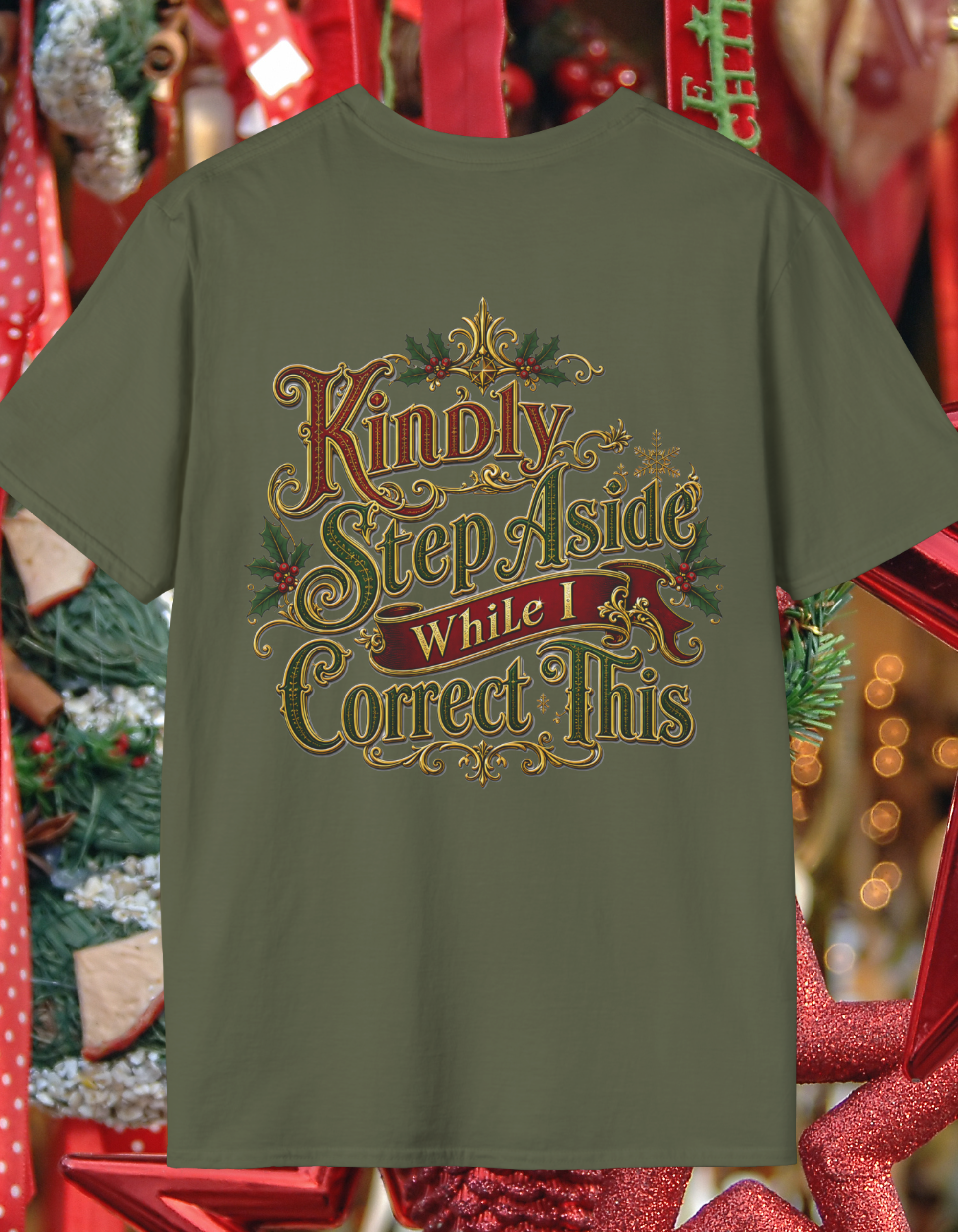 Victorian Christmas Alien Santa Tree T‑Shirt — Funny Retro Extraterrestrial Christmas Tee