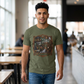Alien Snow Globe T-Shirt — Vintage Steampunk Holiday UFO Design