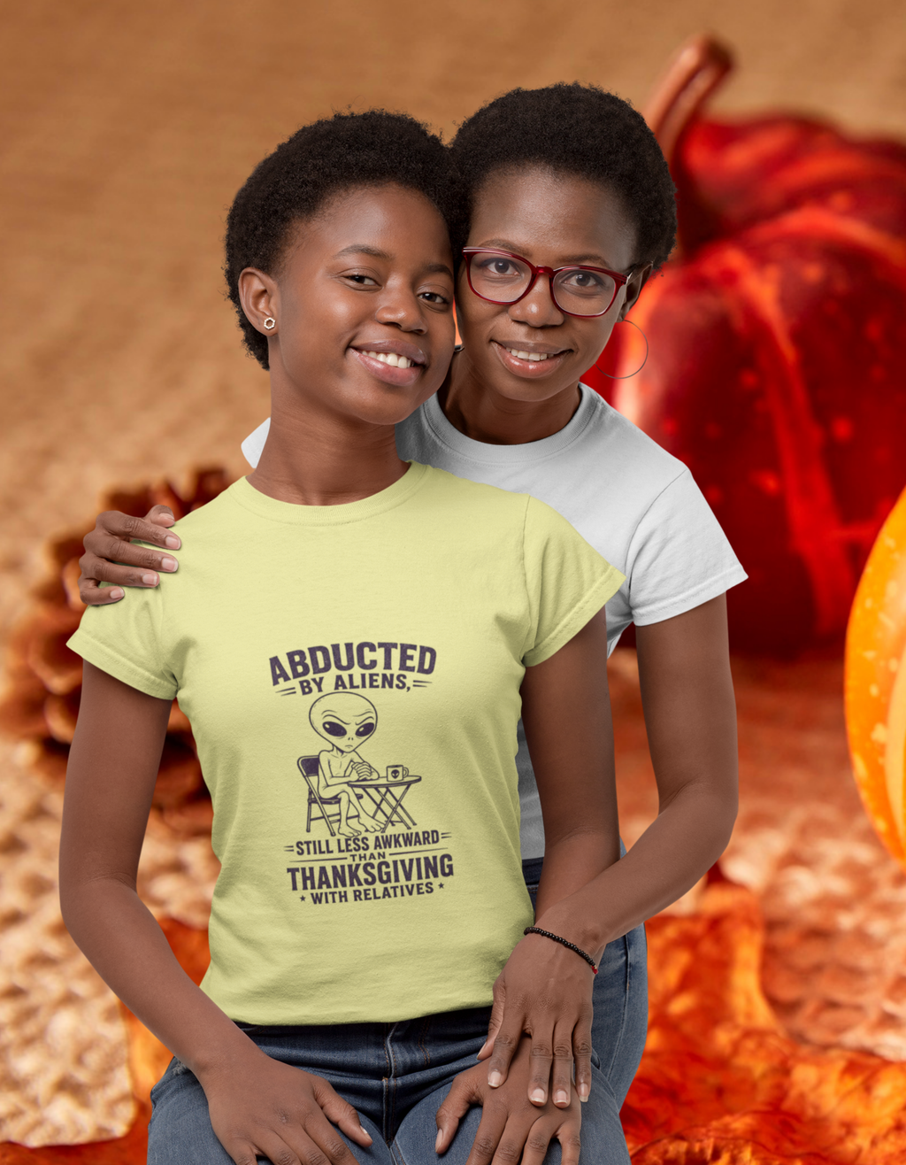 Abducted by Aliens T-Shirt — Funny Thanksgiving Alien Tee