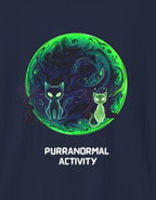Paranormal Cats T-Shirt — 'Purranormal Activity' Neon Moon Cat Tee