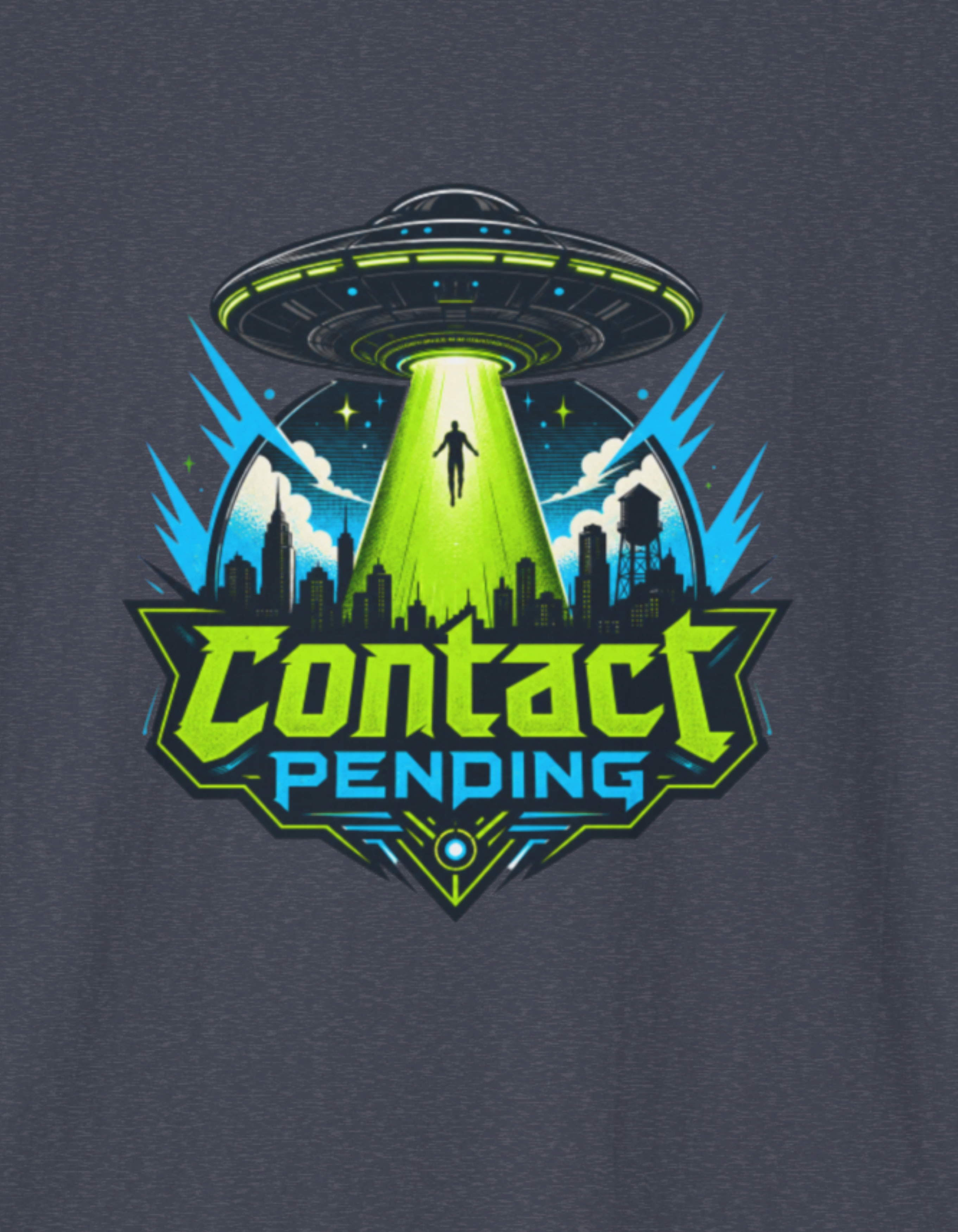 Contact Pending UFO T-Shirt — Alien Abduction Graphic Tee