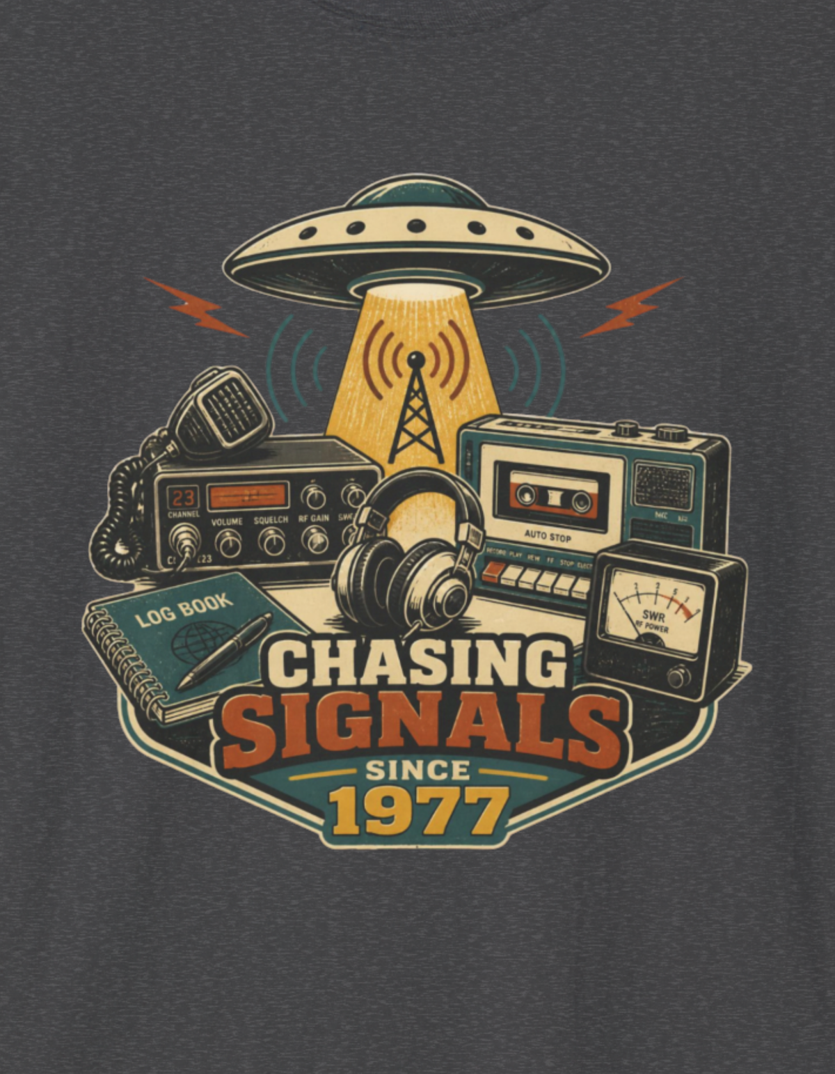 Chasing Signals 1977 UFO Radio Tee