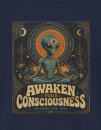 Awaken Consciousness Alien Graphic T-Shirt