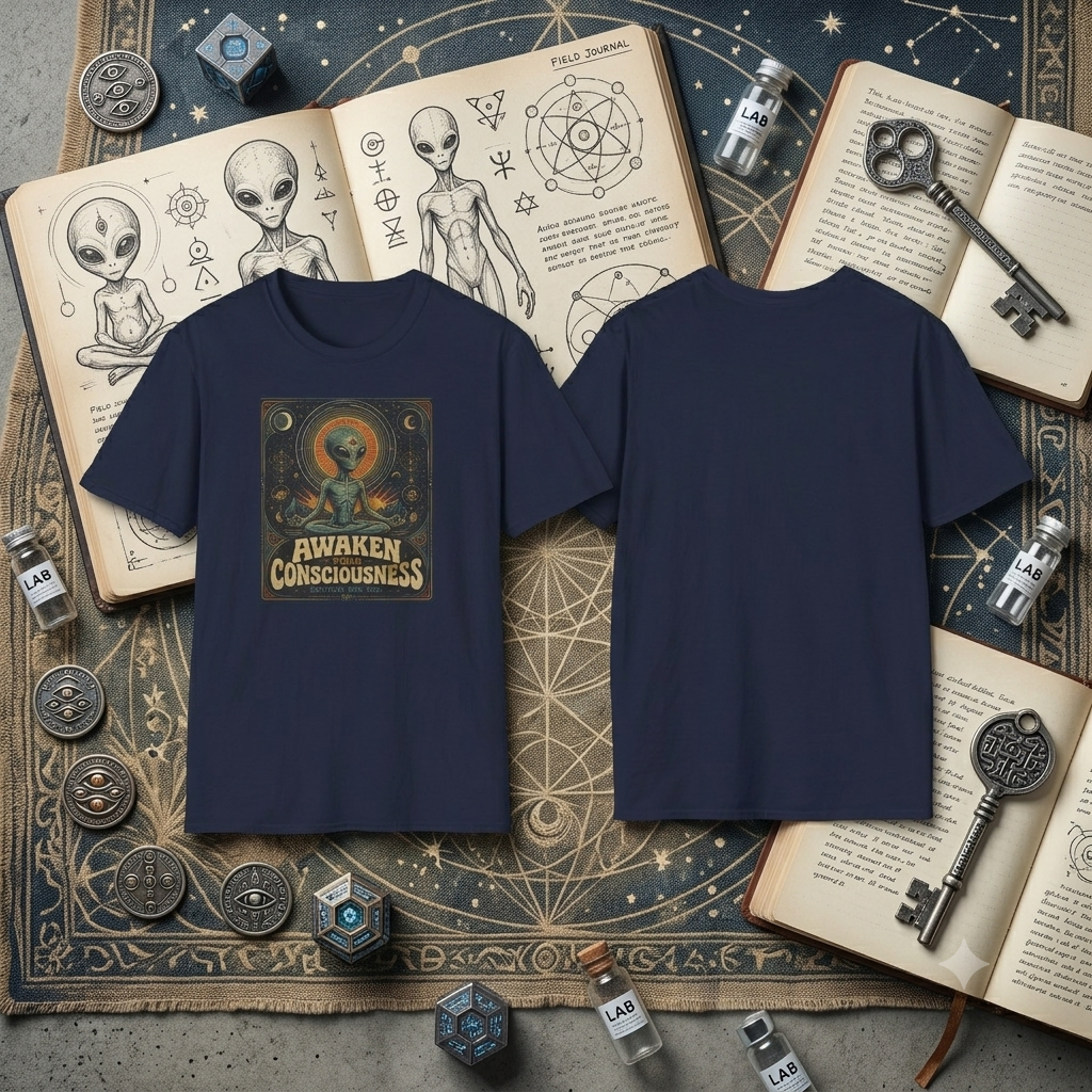 Awaken Consciousness Alien Graphic T-Shirt