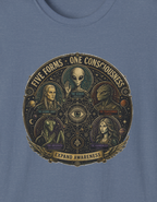 T‑Shirt — 'Five Forms, One Consciousness' Alien Species Graphic Tee