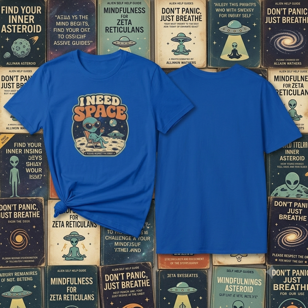 I Need Space Alien T-Shirt — Retro Space Graphic Tee for Sci-Fi Fans