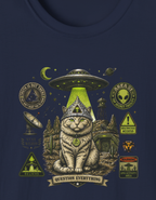 Alien Cat UFO T-Shirt — Retro Sci‑Fi Cat Abduction Design