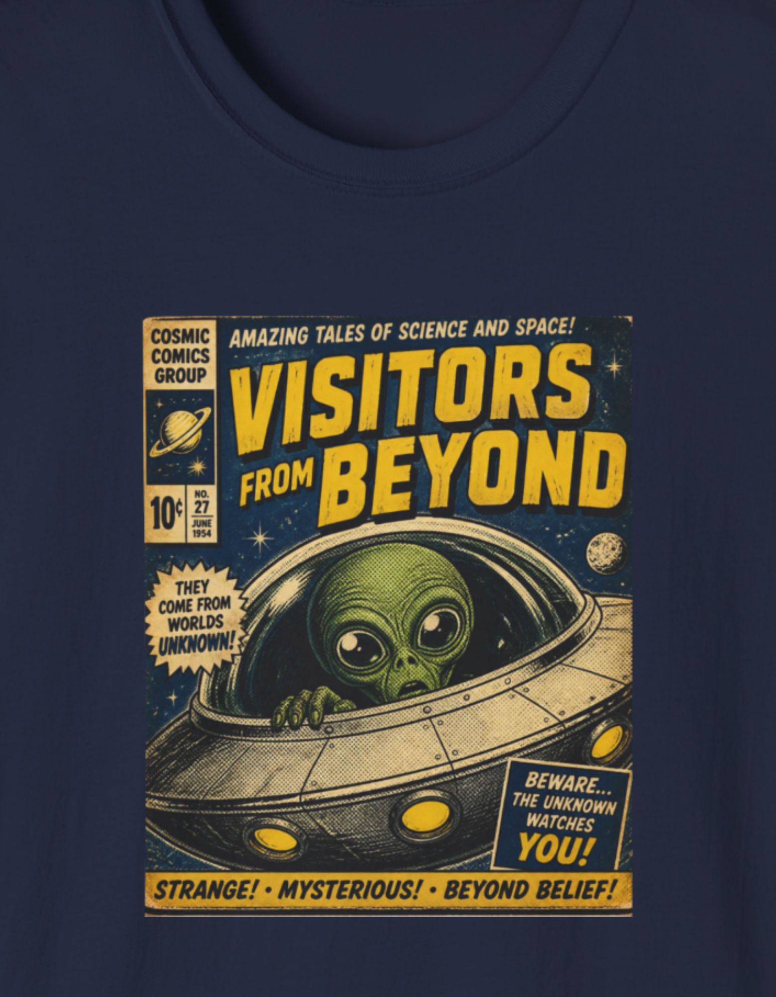 Visitors From Beyond Vintage Sci‑Fi T‑Shirt