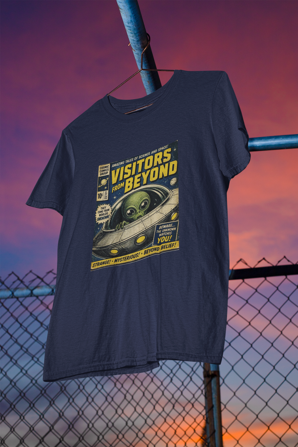 Visitors From Beyond Vintage Sci‑Fi T‑Shirt