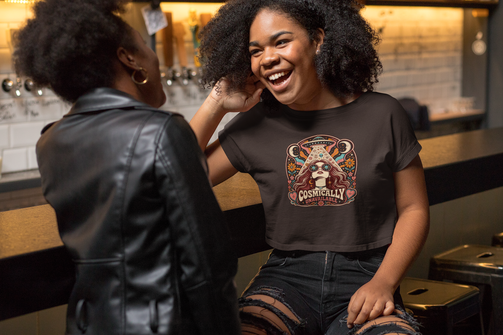 Retro Psychedelic T‑Shirt — “Cosmically Connected” Vintage UFO Art