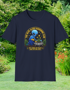 The Blue Alien Gardening Club T‑Shirt — Gardening Alien Design