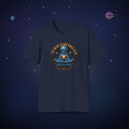 The Blue Alien Yoga Club T-Shirt — Cosmic Meditation Graphic Tee