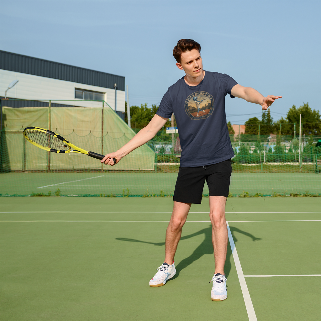 Alien Tennis Club T‑Shirt — The Blue Alien Tennis Club Vintage Graphic Tee