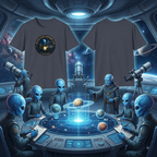 Alien Astronomy Club T-Shirt – 'The Blue Alien Astronomy Club' Graphic Tee