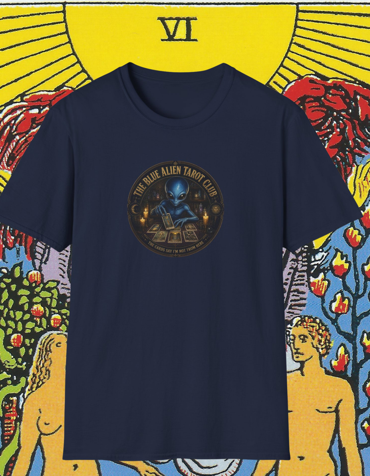 Alien Tarot Club T-Shirt — The Blue Alien Tarot Club Graphic Tee