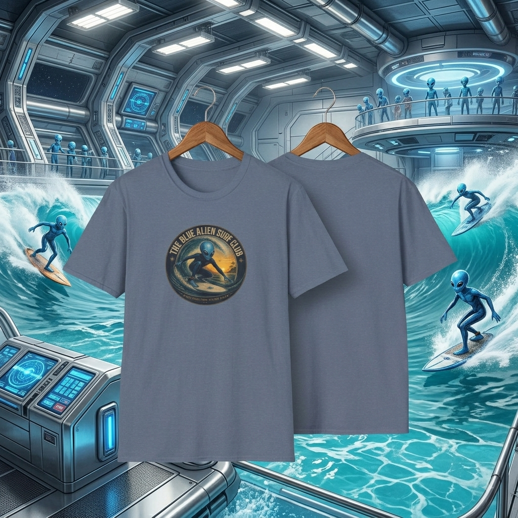 Alien Surf Club T‑Shirt — The Blue Alien Surf Club Graphic Tee
