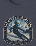 Alien Ski Club T-Shirt — 'The Blue Alien Ski Club' Vintage Skiing Graphic Tee