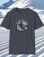 Alien Ski Club T-Shirt — 'The Blue Alien Ski Club' Vintage Skiing Graphic Tee
