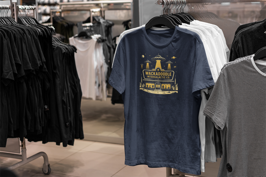 Wackadoodle Intergalactic Co. T-Shirt — Retro UFO Space Tee