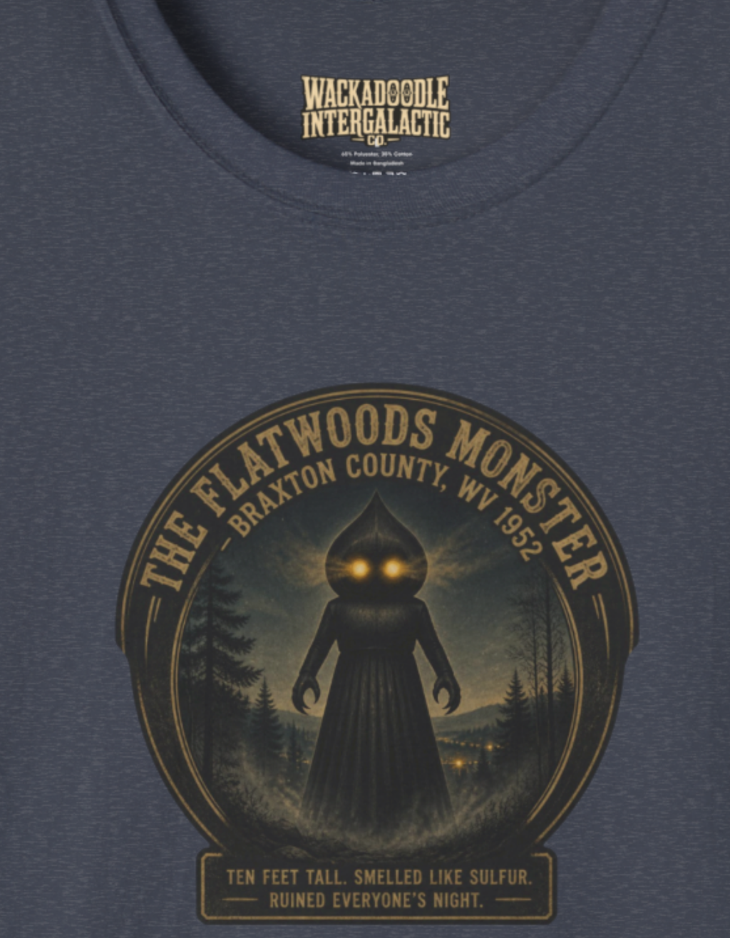 Monster Badge T-Shirt — The Flatwoods Monster Vintage UFO Tee