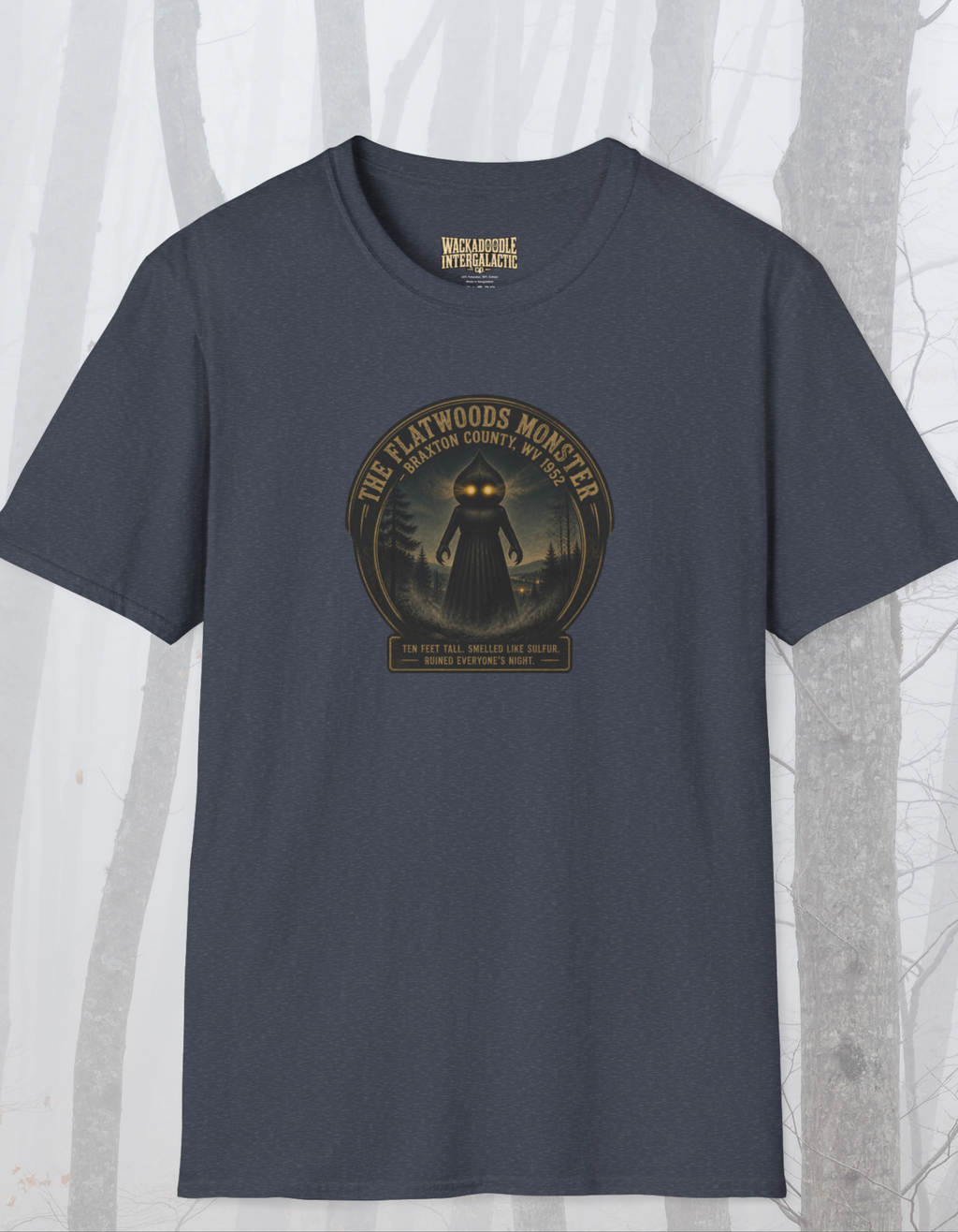 Monster Badge T-Shirt — The Flatwoods Monster Vintage UFO Tee