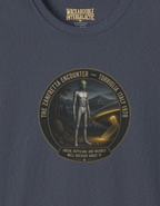 The Zanfretta Encounter Graphic T-Shirt — Retro Sci‑Fi Space Explorer Tee