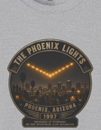 Phoenix Lights T-Shirt — Phoenix, Arizona 1997 UFO Retro Badge