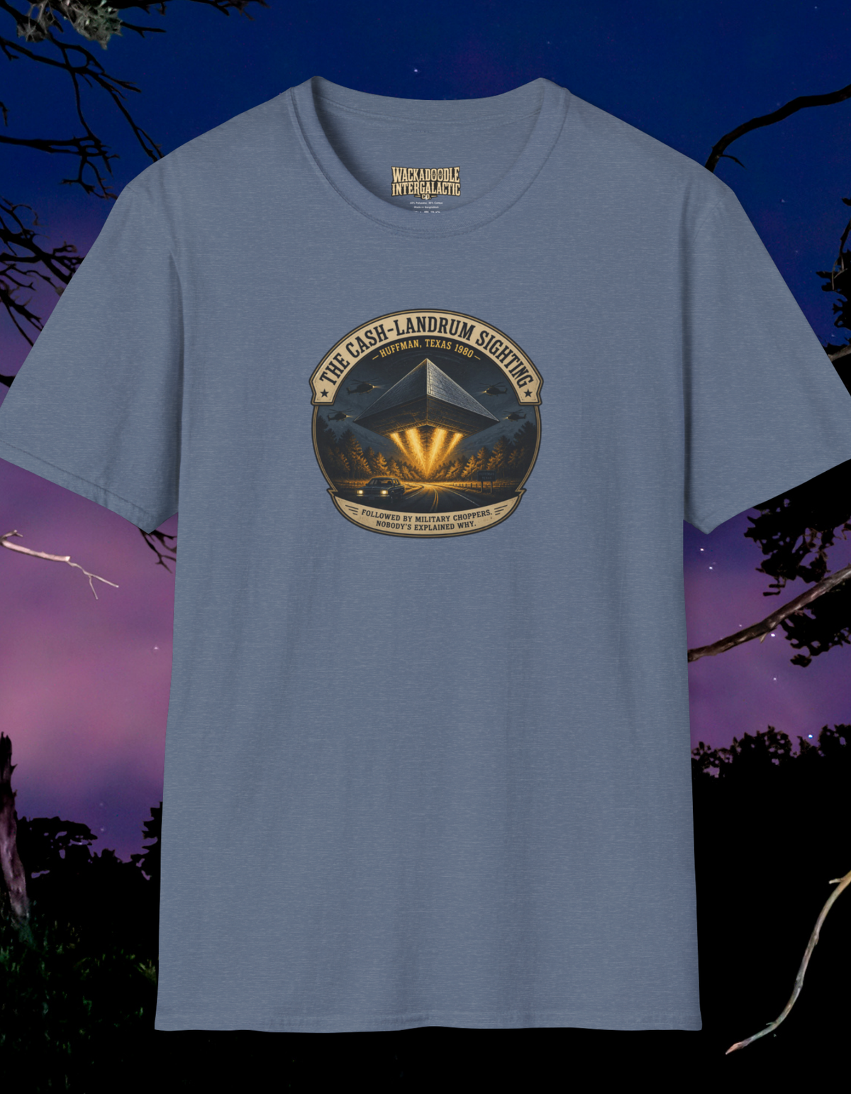 UFO Sightings T-Shirt — 'The Cash-Landrum Sightings' Vintage Space Disc Tee