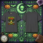 Halloween T-Shirt — "Harvesting You" Alien Pumpkin Tee