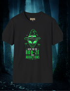Alien Witch T-Shirt — "Boo-ze Abductions" Neon Graphic Tee