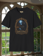 Alien Mourning Portrait T-Shirt — 'Awaiting the Departure' Gothic Alien Graphic Tee
