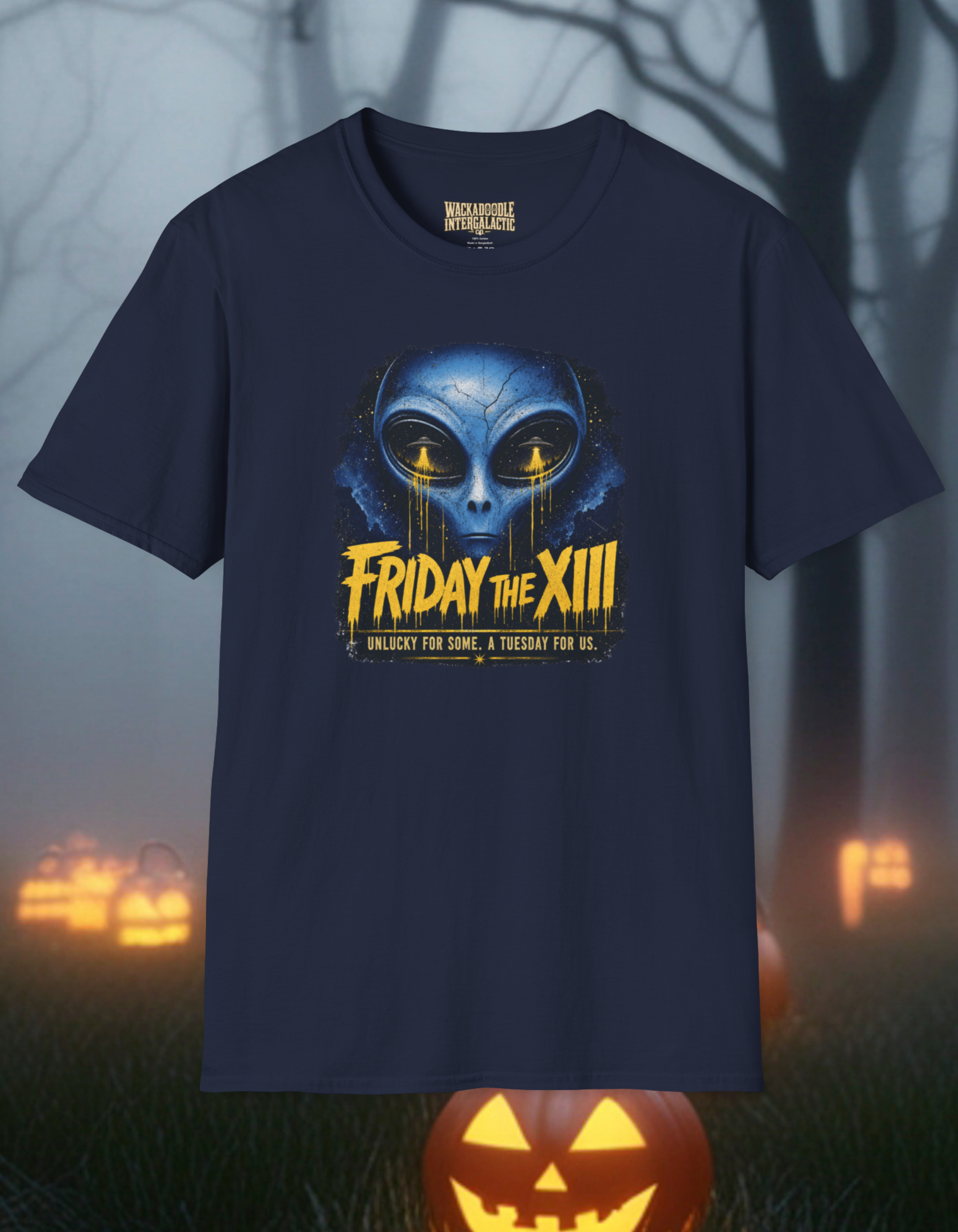 Alien Skull "Friday the XIII" Graphic T-Shirt