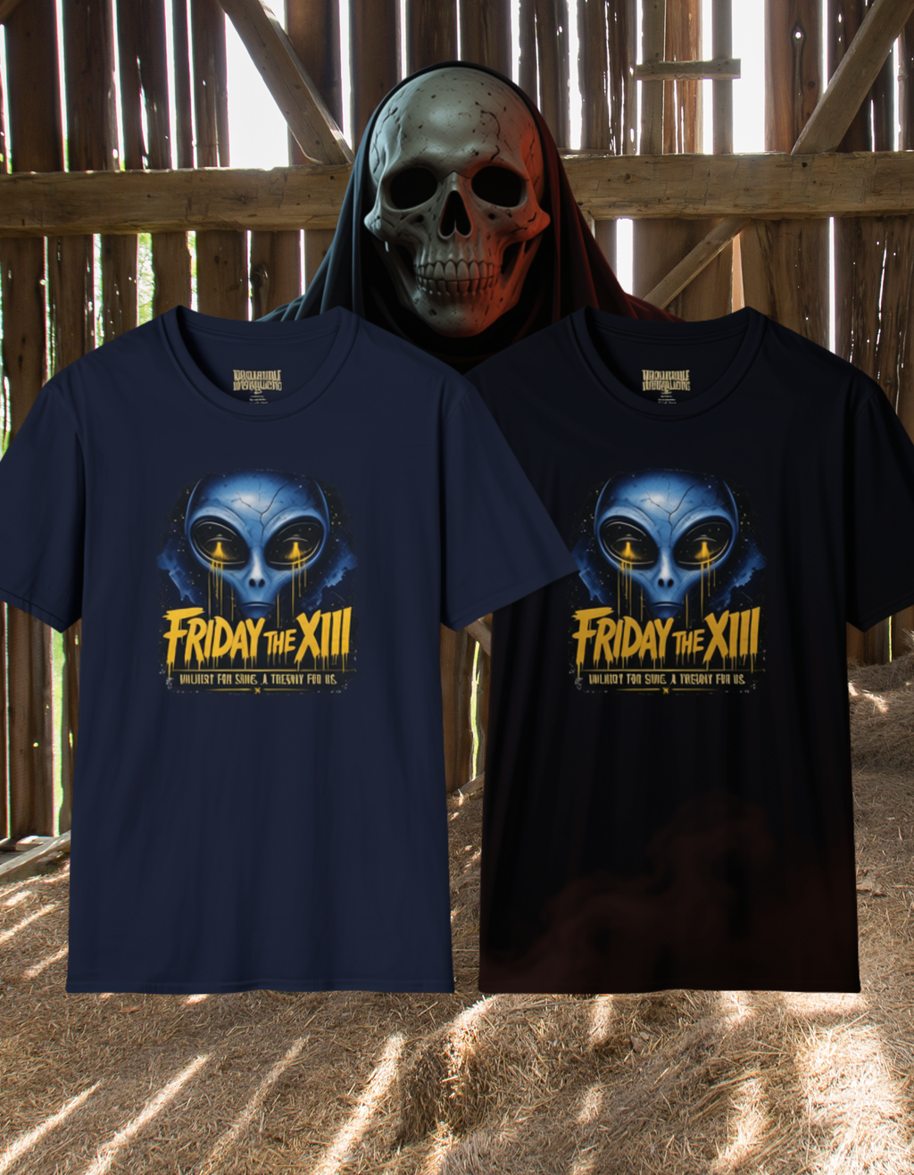 Alien Skull "Friday the XIII" Graphic T-Shirt